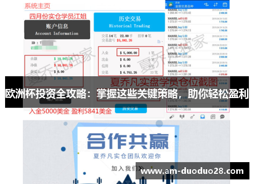 欧洲杯投资全攻略：掌握这些关键策略，助你轻松盈利