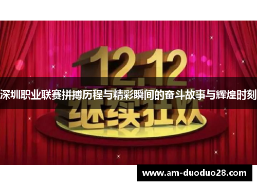 深圳职业联赛拼搏历程与精彩瞬间的奋斗故事与辉煌时刻